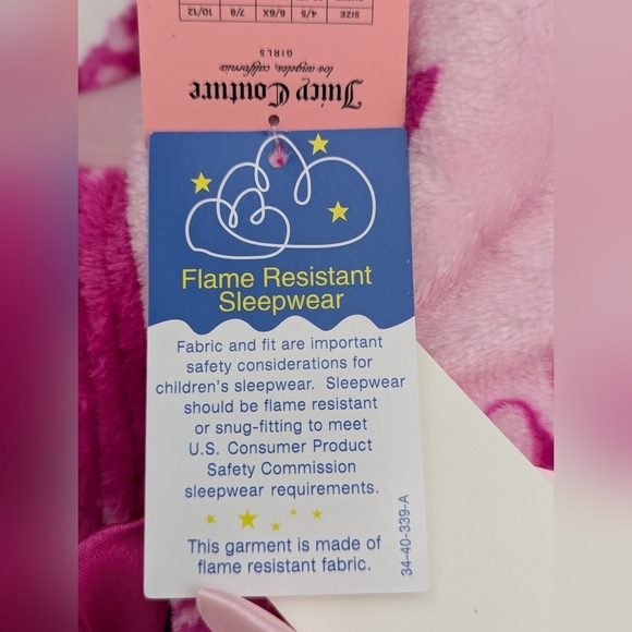 NWT Juicy Girls (Size 4/5) 2-Pack Fleece Pyjama Bottoms/Boxers/Shorts/Sleep Set - Picture 13 of 13